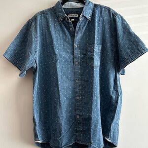 32 Bar Blues-Cool Short Sleeve Denim Shirt - Cross Roads Blues- Never Worn